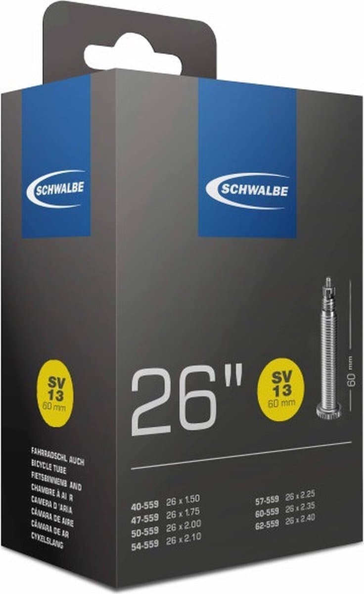 Schwalbe binnenband 26X1.75 40/62-559 SV13 60mm