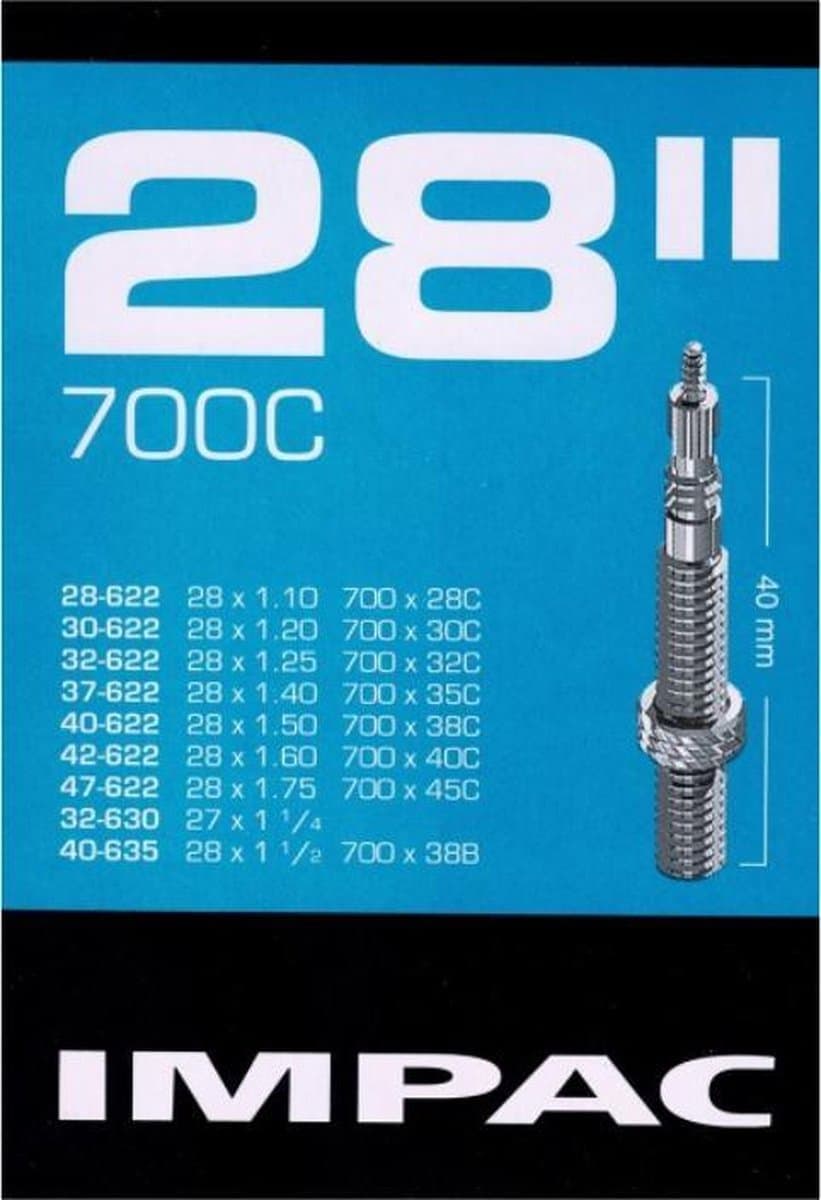 Impac binnenband SV17 28" 28/47-622/635