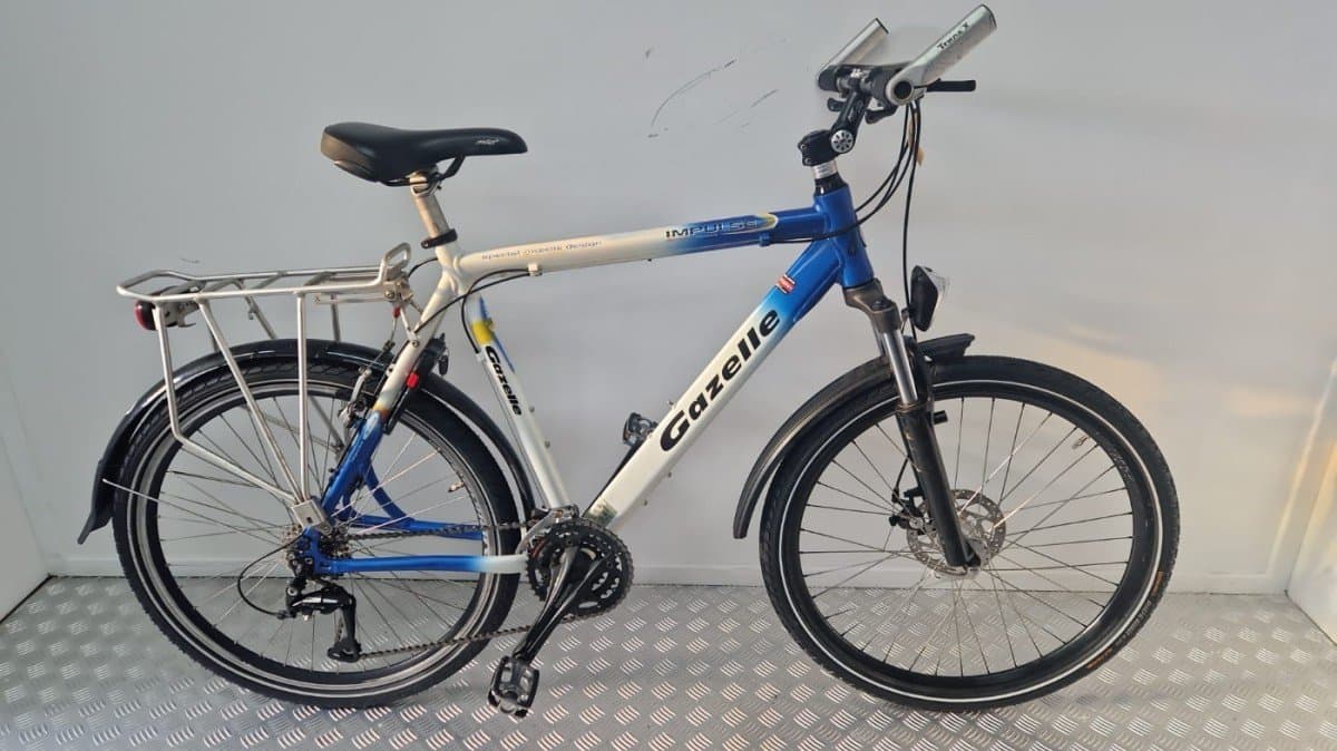 Gazelle Hybride Fiets Tweedehands Blauw Wit - €349