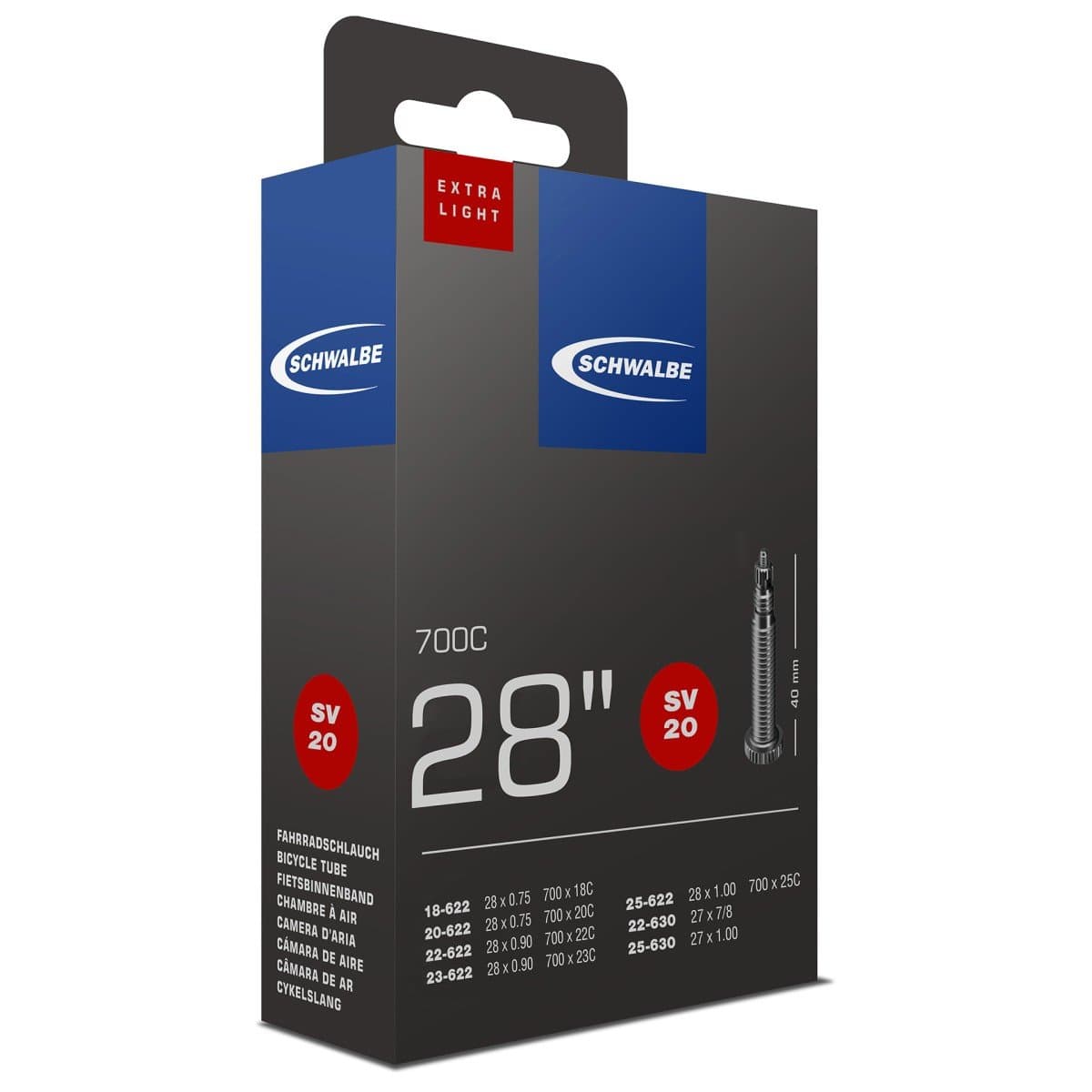 Schwalbe binnenband 28" RACE Light SV20