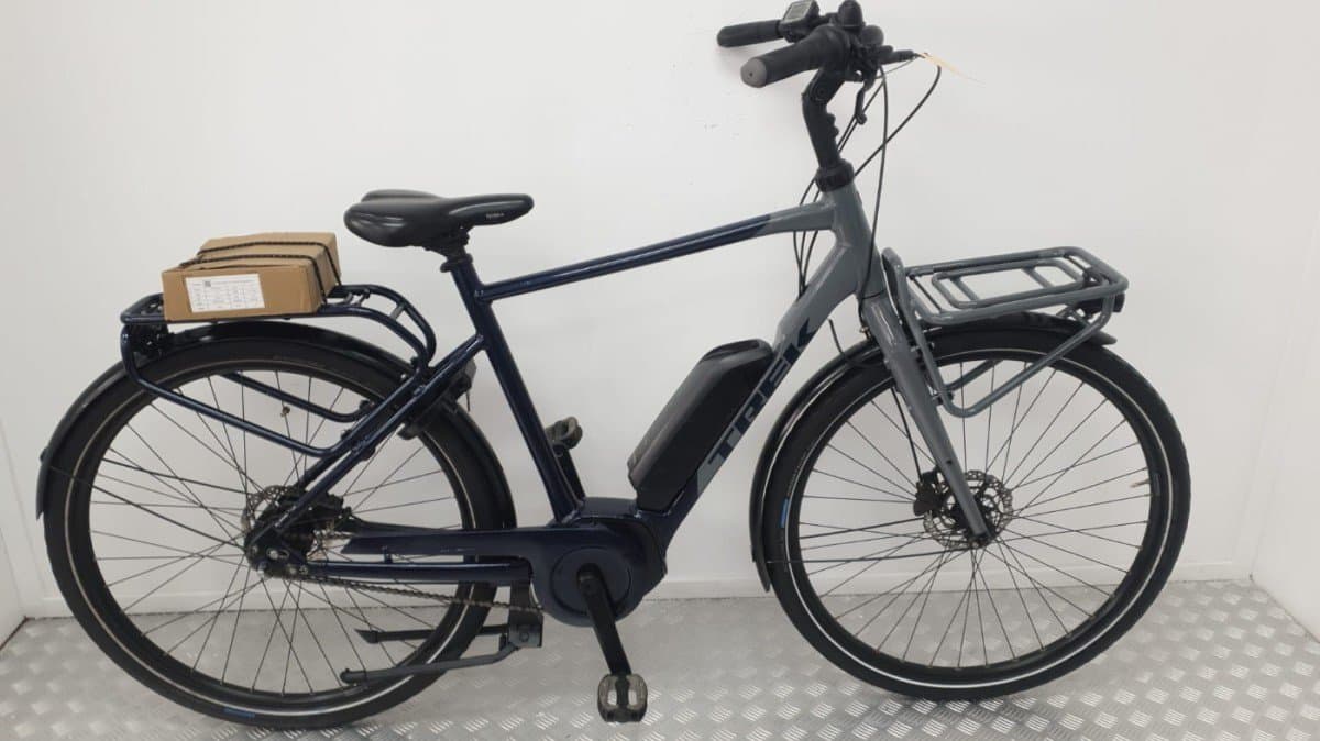 Trek elektrische stadsfiets blauw tweedehands