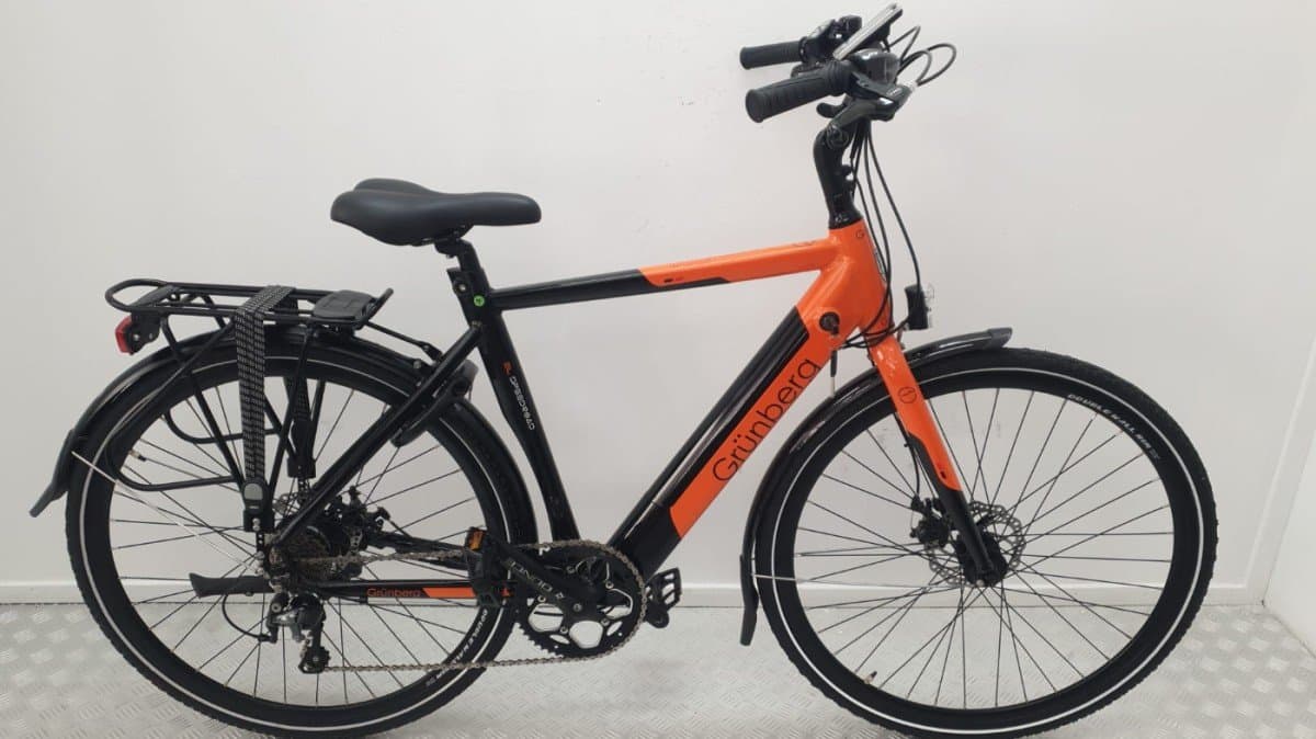 Grünberg Elektrische Stadsfiets Zwart/Oranje - Nieuw